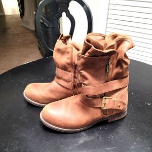 Lane Bryant low calf moto boots